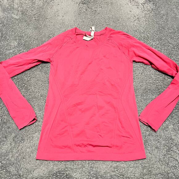 Athleta Tops - Athleta Shirt Womens Small Momentum Seamless Pink Crew Neck Long Sleeve 530524